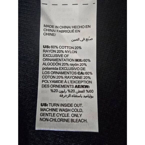 Chicos Open Front Cardigan Sz 1 Black. **Flawed** - Picture 6 of 10